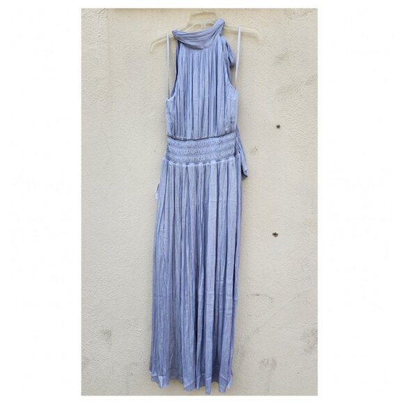 BCBGMAXAZRIA Xenia Halter Maxi Dress In Xenon Blue - Picture 3 of 9